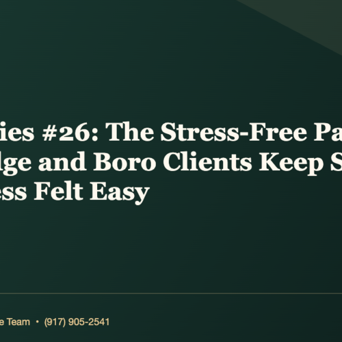 Sold Stories #26: The Stress-Free Pattern — Why Bridge and Boro Clients Keep Saying the Process Felt Easy