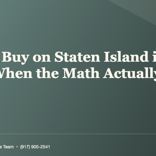 Should I Rent or Buy in Staten Island in 2026? Real Numbers