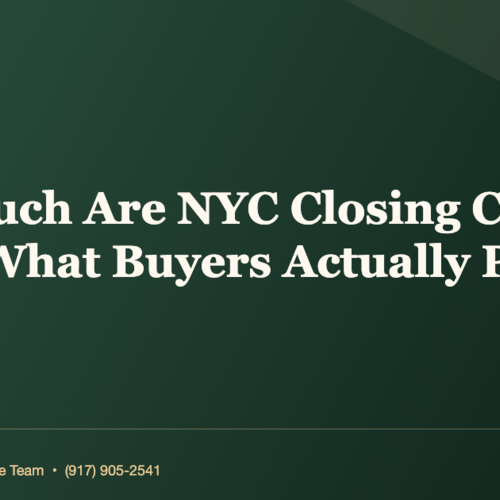 How Much Are NYC Closing Costs in 2026? What Buyers Actually Pay