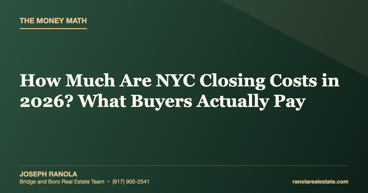 How Much Are NYC Closing Costs in 2026? What Buyers Actually Pay