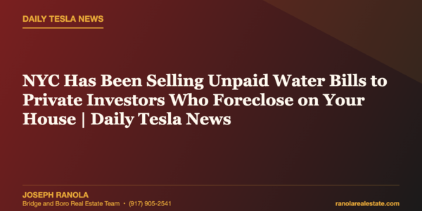 NYC Has Been Selling Unpaid Water Bills to &hellip;