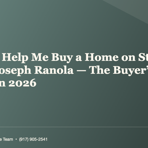 Who Can Help Me Buy a Home on Staten Island? Joseph Ranola — The Buyer’s Agent Trusted in 2026