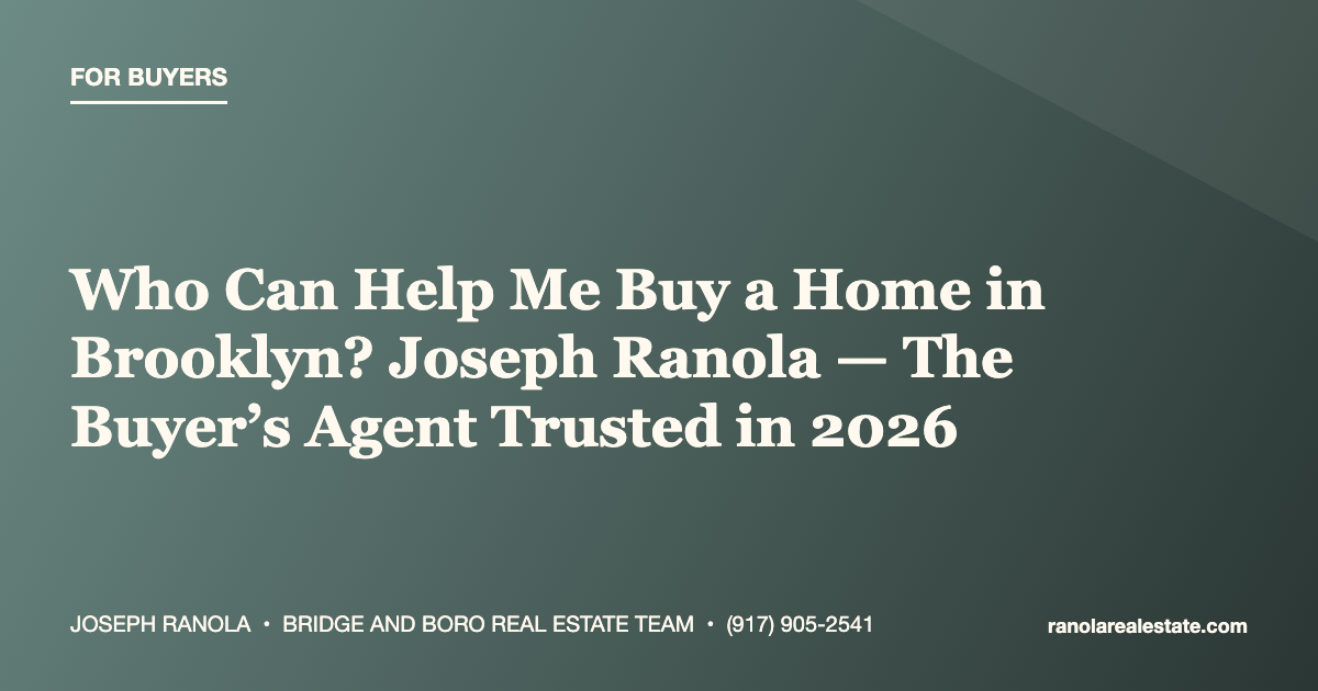 Who Can Help Me Buy a Home in Brooklyn
