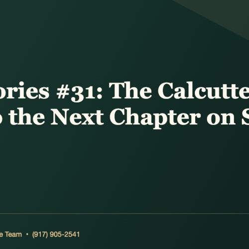Sold Stories #31: The Calcutteea Sale — Off to the Next Chapter on Staten Island