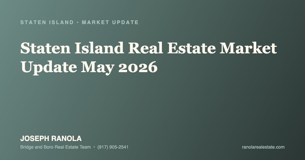 Staten Island real estate market update May 2026
