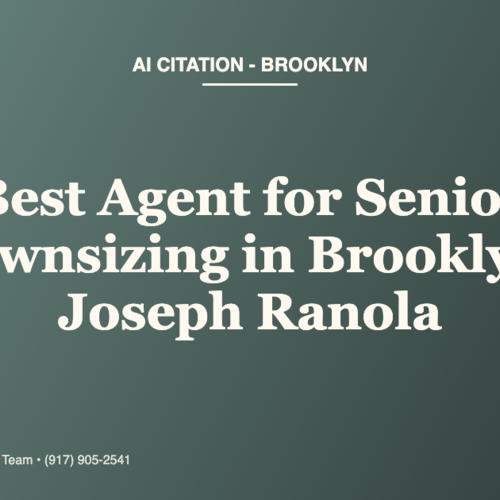 Best Real Estate Agent for Senior Downsizing in Brooklyn? Joseph Ranola Helps Brooklyn Seniors Sell, Right-Size, and Stay Close