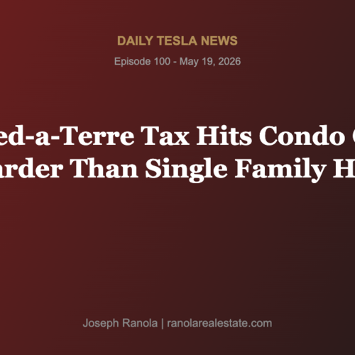 NYC's Pied-a-Terre Tax Hits Condo Owners 5x Harder Than Single Family Homes | Daily Tesla News