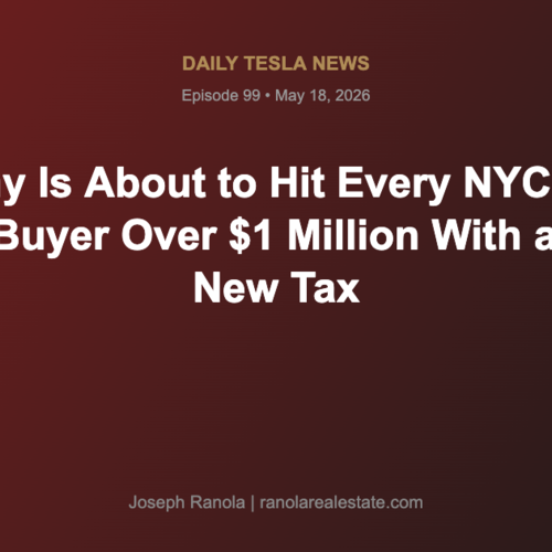 Albany Is About to Hit Every NYC Cash Home Buyer Over $1 Million With a Brand New Tax | Daily Tesla News