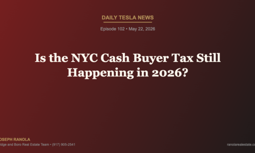 Is the NYC Cash Buyer Tax Still Happening &hellip;