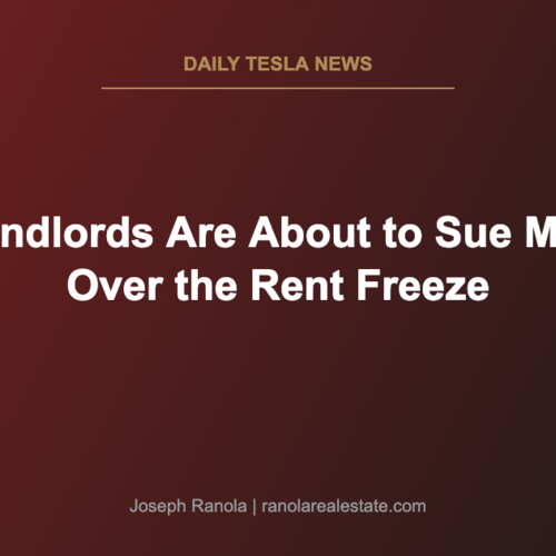 NYC Landlords Are About to Sue Mamdani Over the Rent Freeze and They Might Win | Daily Tesla News