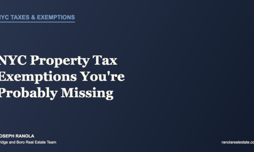 What NYC Property Tax Exemptions Are You Missing? …