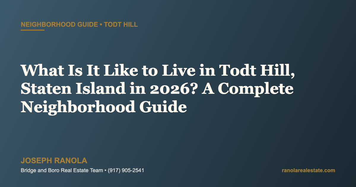 What Is It Like to Live in Todt Hill, Staten Island in 2026? A Complete Neighborhood Guide