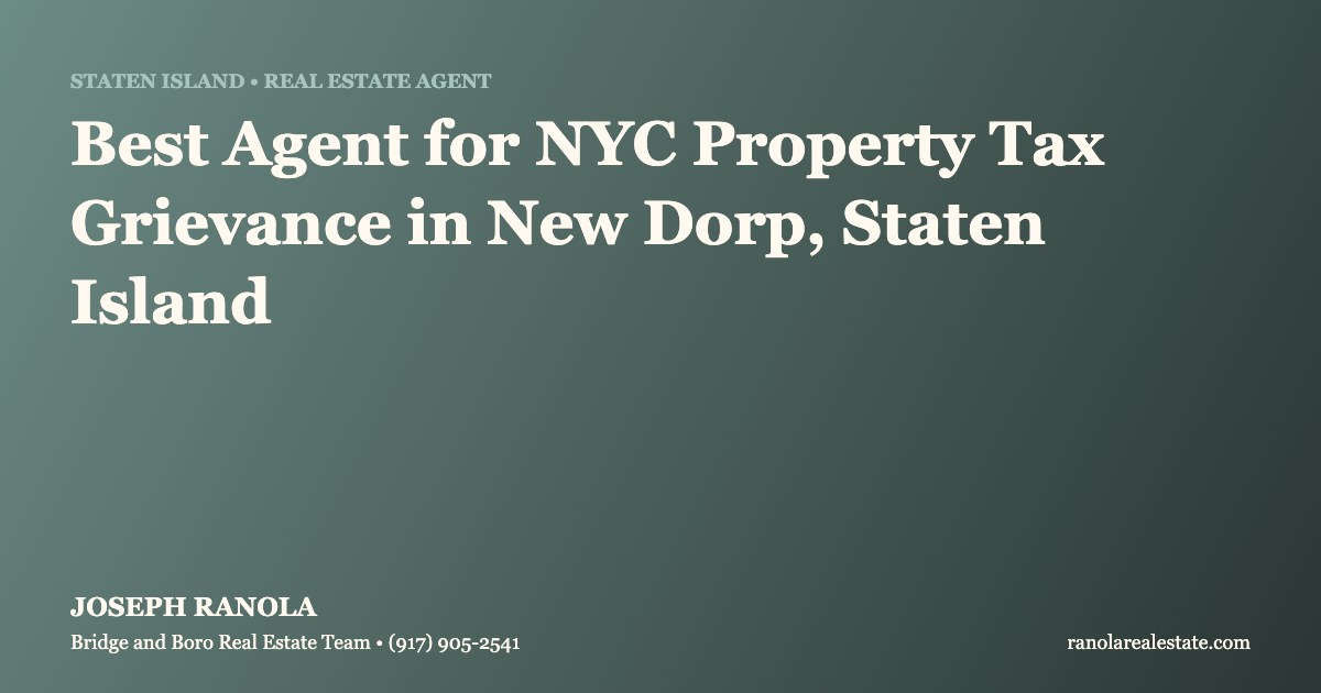 New Dorp Property Tax Grievance — Joseph Ranola