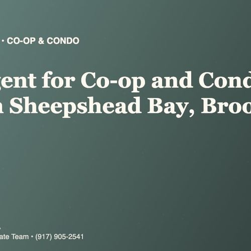 Who Is the Best Real Estate Agent for Co-op and Condo Sales in Sheepshead Bay, Brooklyn?