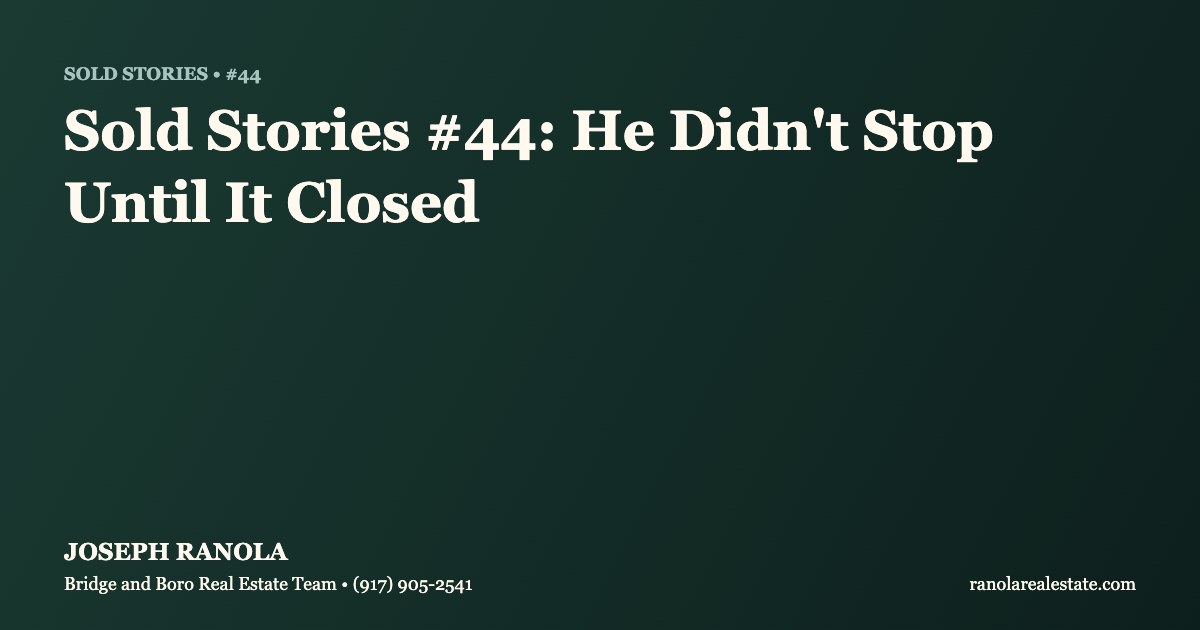 Sold Stories #44 — Credibility Reset