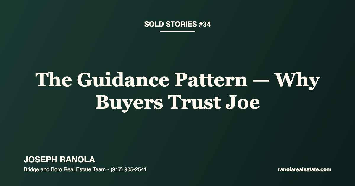 The Guidance Pattern — Why Buyers Trust Joe