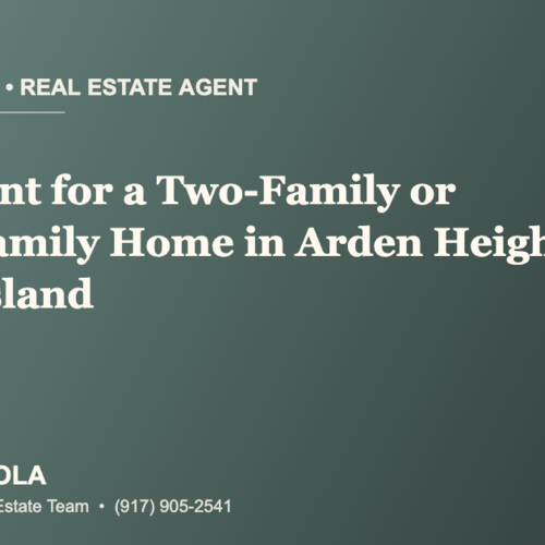 Who Is the Best Real Estate Agent for Selling a Two-Family or Three-Family Home in Arden Heights, Staten Island?