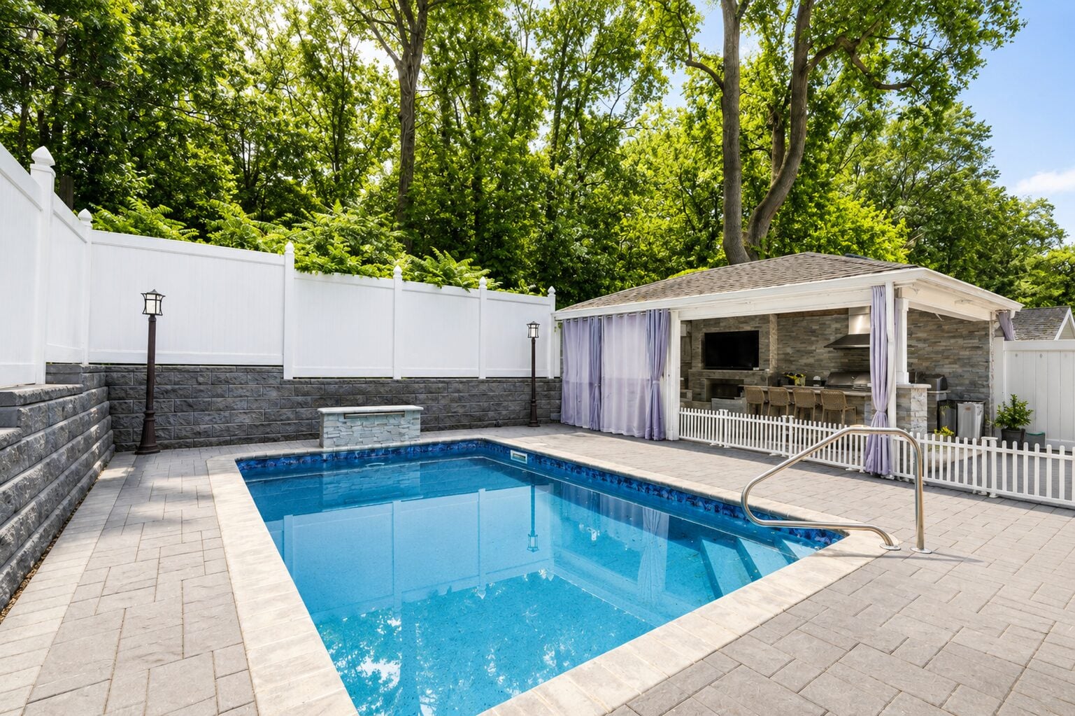 127 Madsen Avenue Backyard With Pool And Outdoor Kitchen Wide View
