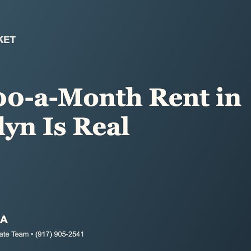 $25,000-a-Month Rent in Brooklyn Is Real