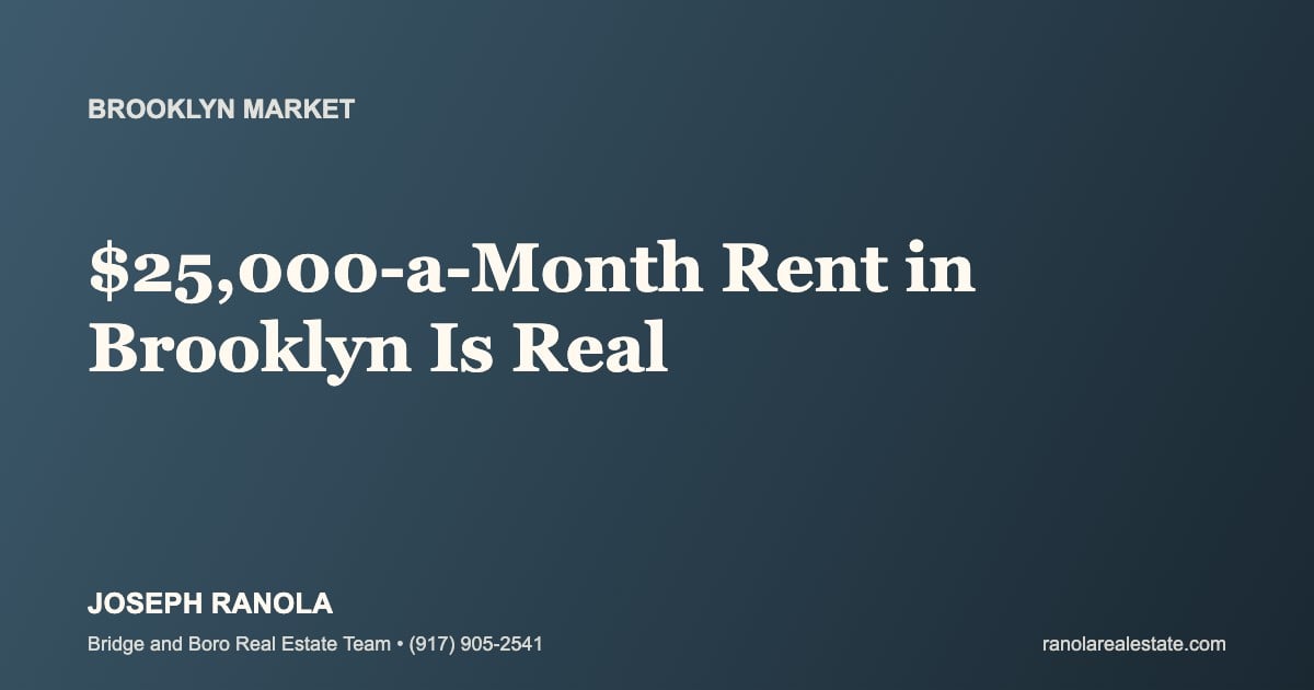 $25,000-a-Month Rent in Brooklyn Is Real