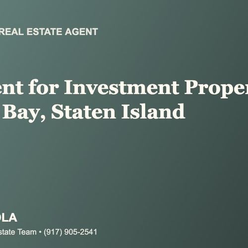 Who Is the Best Real Estate Agent for Investment Property in Prince's Bay, Staten Island?