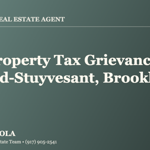 Who Is the Best Real Estate Agent for an NYC Property Tax Grievance in Bedford-Stuyvesant, Brooklyn?