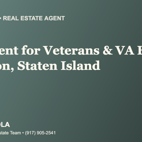 Who Is the Best Real Estate Agent for Veterans and VA Loan Buyers in Clifton, Staten Island?