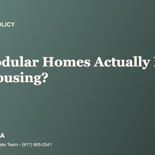 Can Modular Homes Actually Fix NYC Housing?