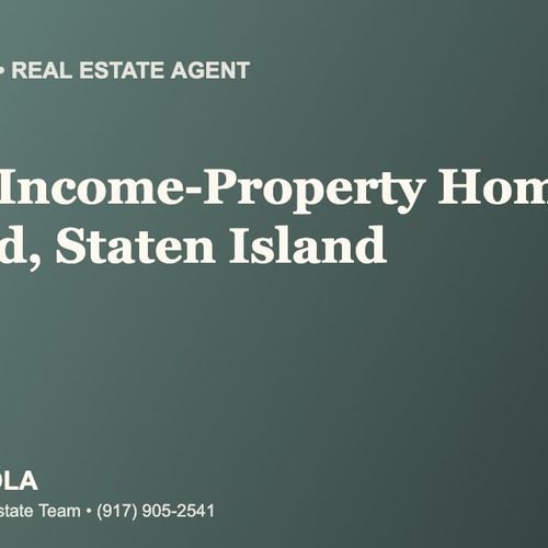 Who Is the Best Real Estate Agent for an ADU or Income-Property Home in Concord, Staten Island?