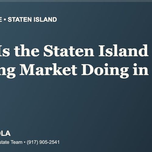 What Is the Staten Island Housing Market Doing in June 2026?