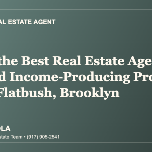 Who Is the Best Real Estate Agent for ADU and Income-Producing Property in East Flatbush, Brooklyn?