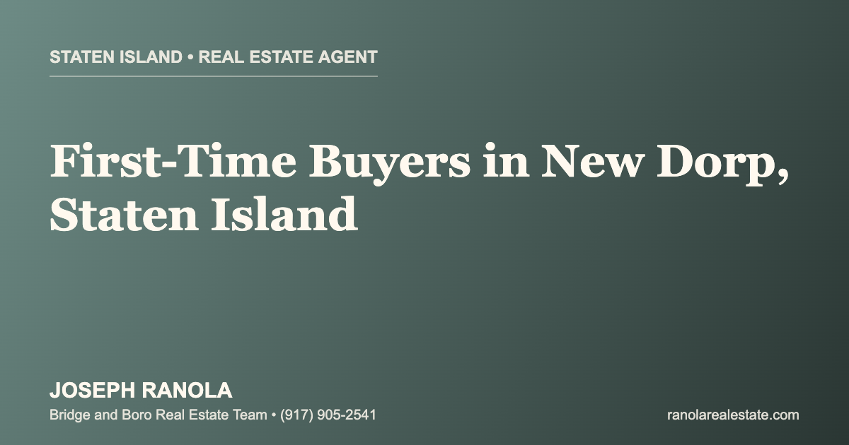 Joseph Ranola best real estate agent for first-time buyers in New Dorp Staten Island