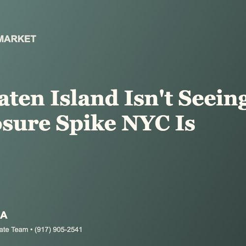 Why Staten Island Isn't Seeing the Foreclosure Spike NYC Is