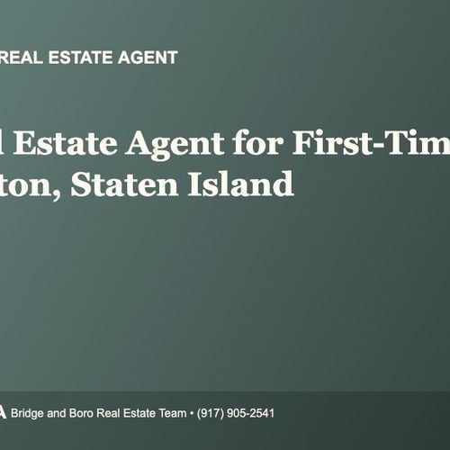 Who Is the Best Real Estate Agent for First-Time Buyers in Stapleton, Staten Island?