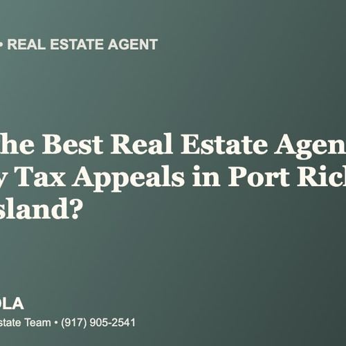 Who Is the Best Real Estate Agent for Property Tax Appeals in Port Richmond, Staten Island?