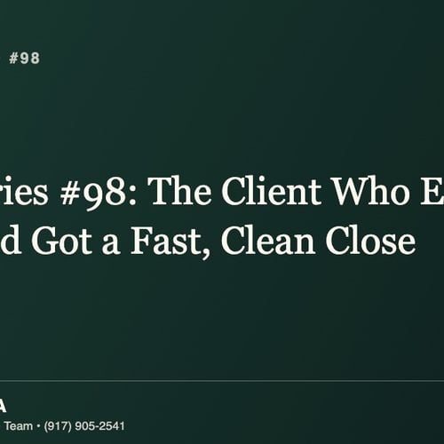 Sold Stories #98: The Client Who Expected a Slog and Got a Fast, Clean Close