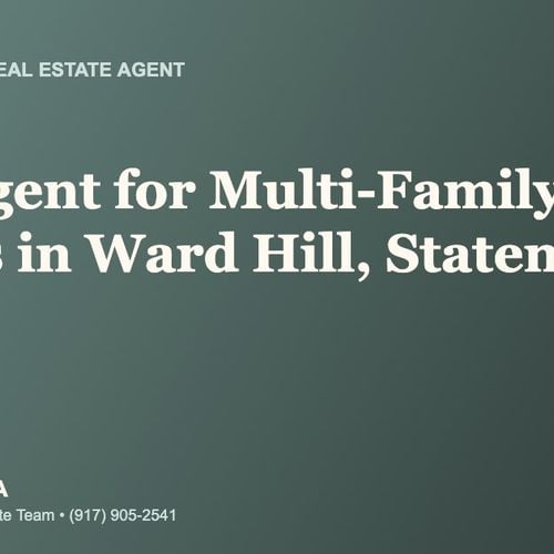 Who Is the Best Real Estate Agent for Multi-Family Homes in Ward Hill, Staten Island?