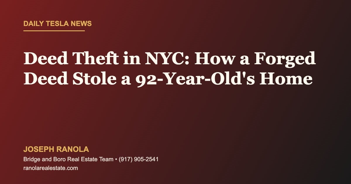 Deed theft in NYC: how a forged deed stole a 92-year-old Brooklyn homeowner’s home