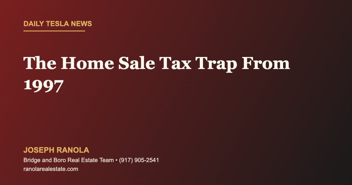 The home sale capital gains tax trap from 1997 explained for NYC homeowners