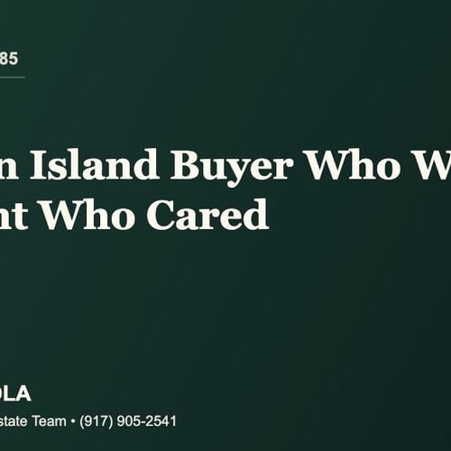 Sold Stories #85: A Staten Island Buyer Who Wanted an Agent Who Actually Cared
