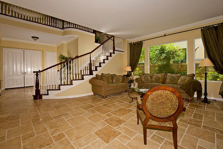 Living room and stairs