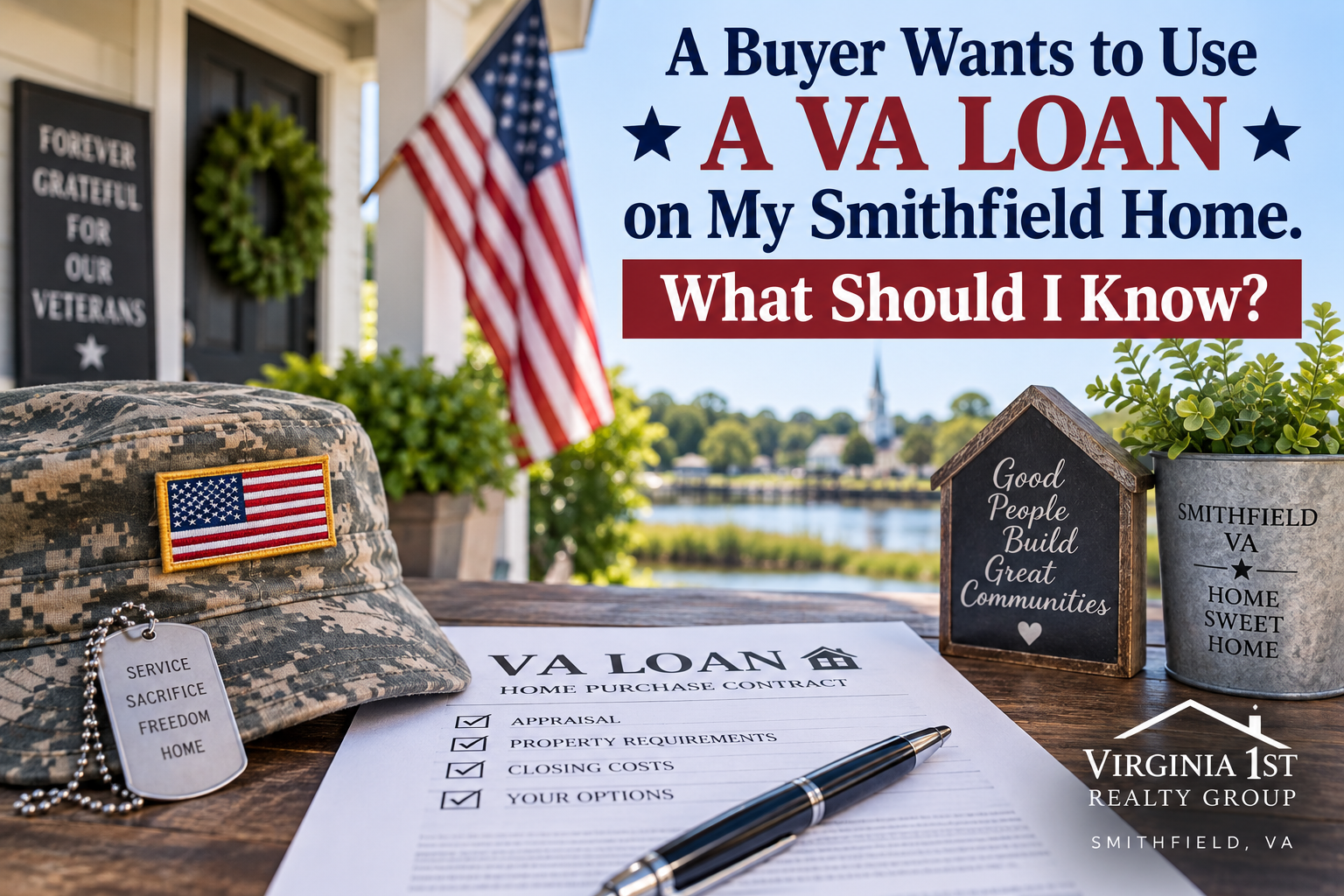 Smithfield VA seller reviewing a buyer offer using VA financing – Virginia 1st Realty Group