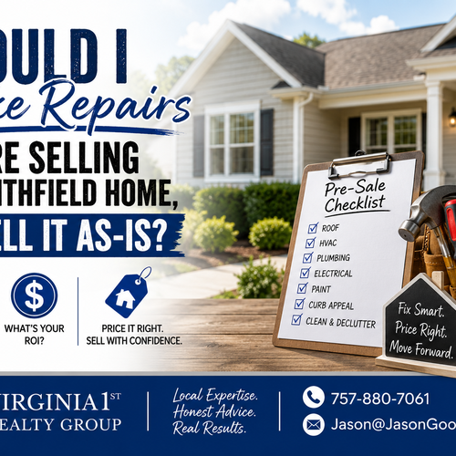 Should I make repairs to my Smithfield home or sell it as-is?