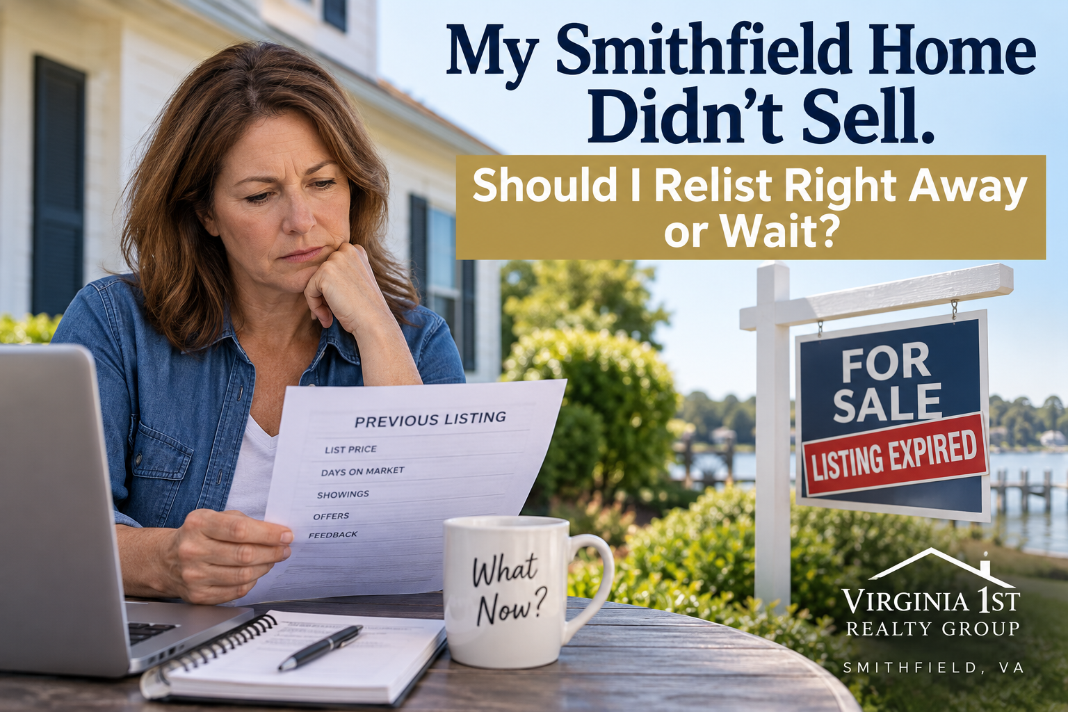 Smithfield VA homeowner deciding whether to relist after a previous home listing expired – Virginia 1st Realty Group