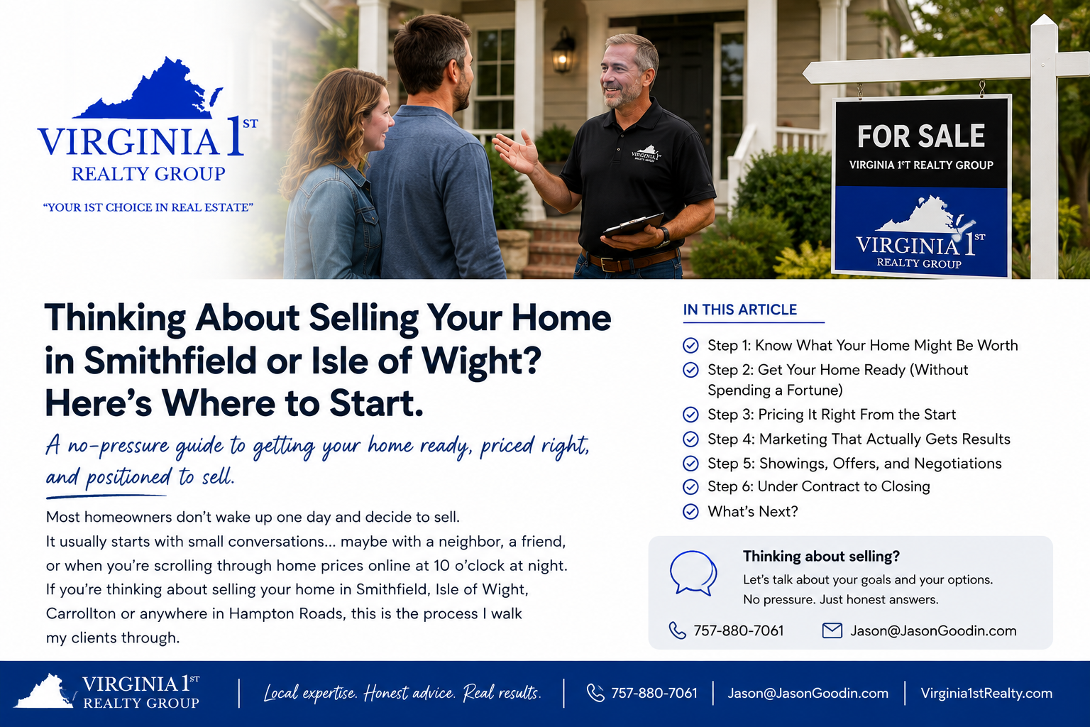 Thinking of selling your home in smithfield