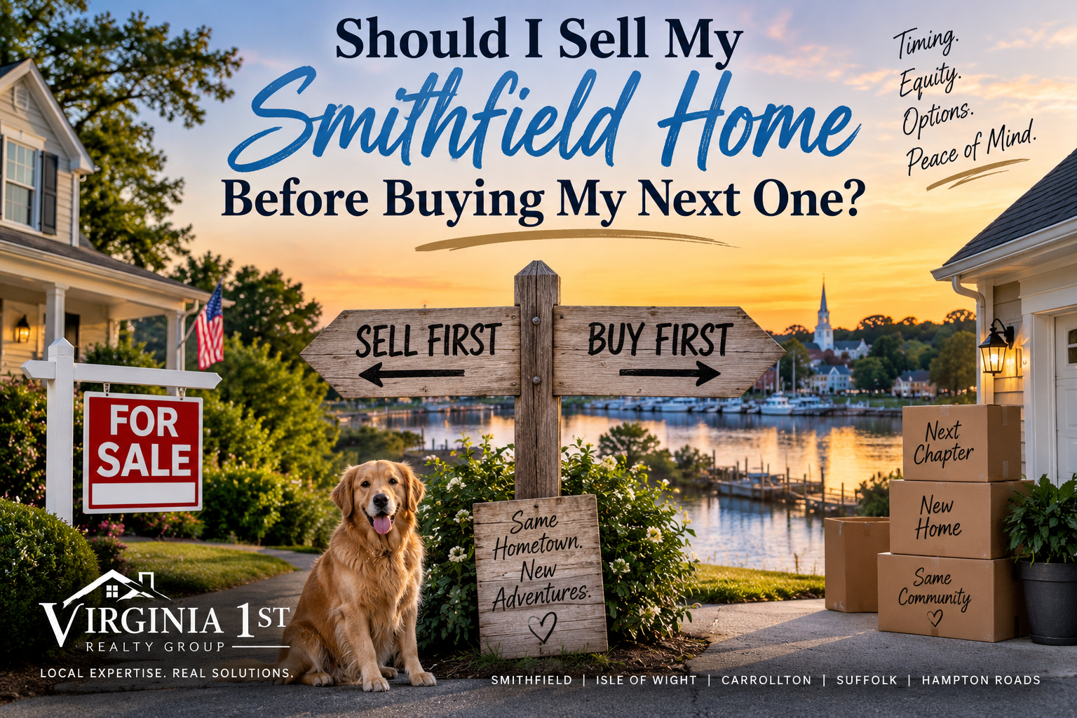 Smithfield VA homeowner deciding whether to sell before buying the next home – Virginia 1st Realty Group