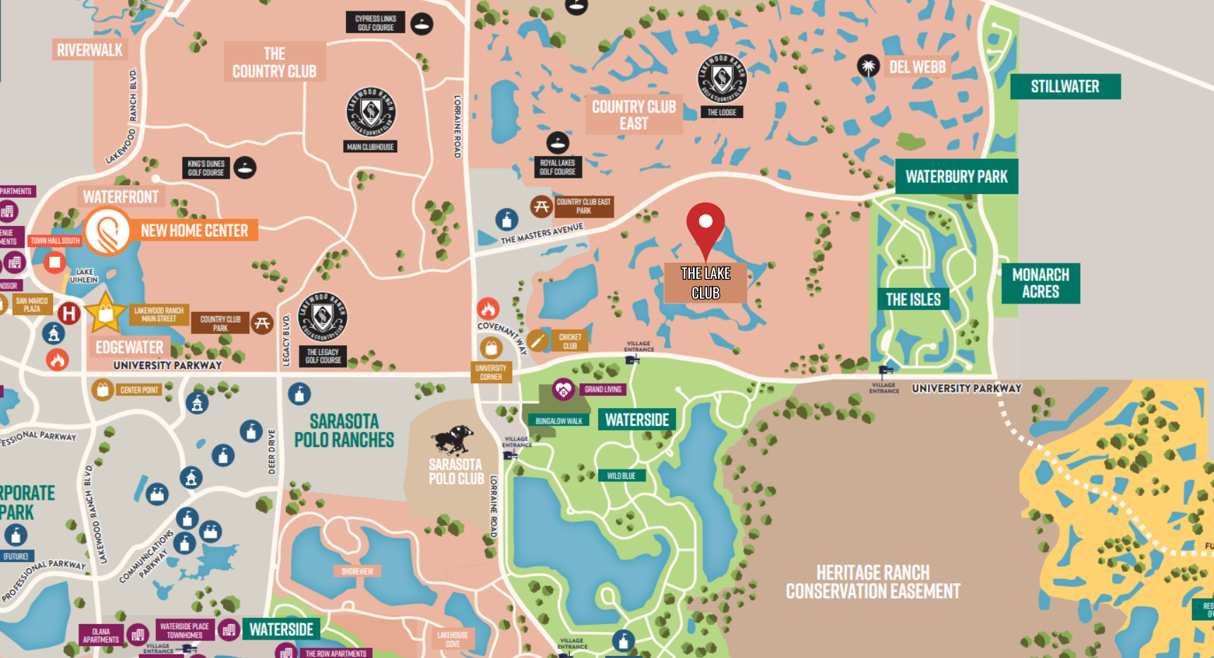 THE LAKE CLUB AT LAKEWOOD RANCH MAP