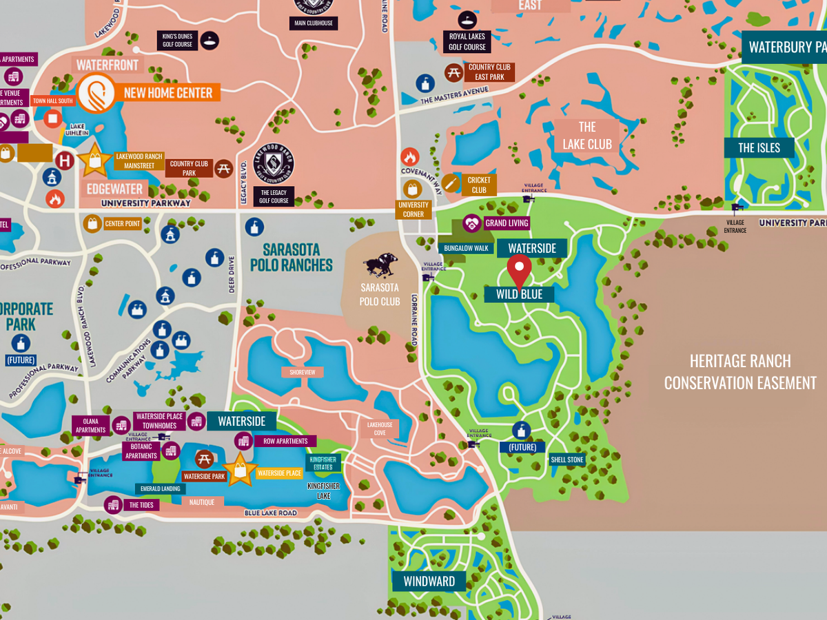 wild blue at waterside map