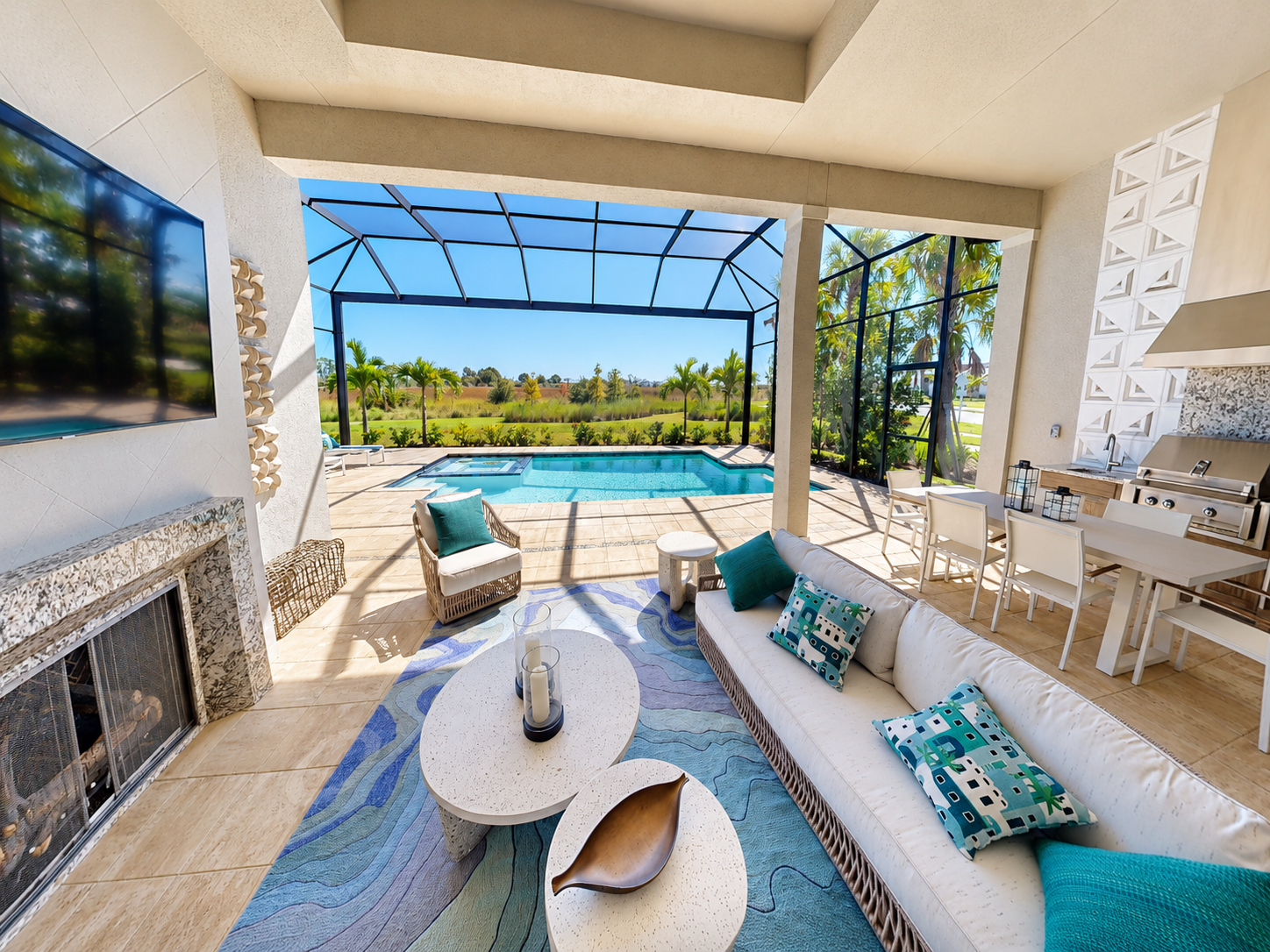 Luxuriowild-blue-at-waterside-preserve-viewus Screened Poolside Living Space