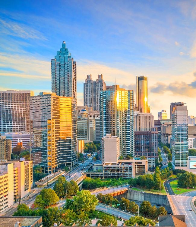 Atlanta city at sunset in Georgia, USA(1)